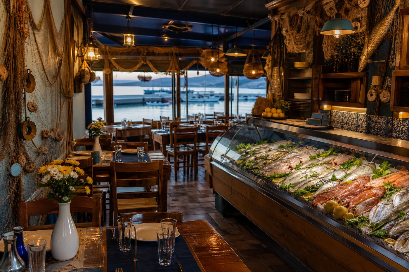Samsun Balık restoran iç mekan